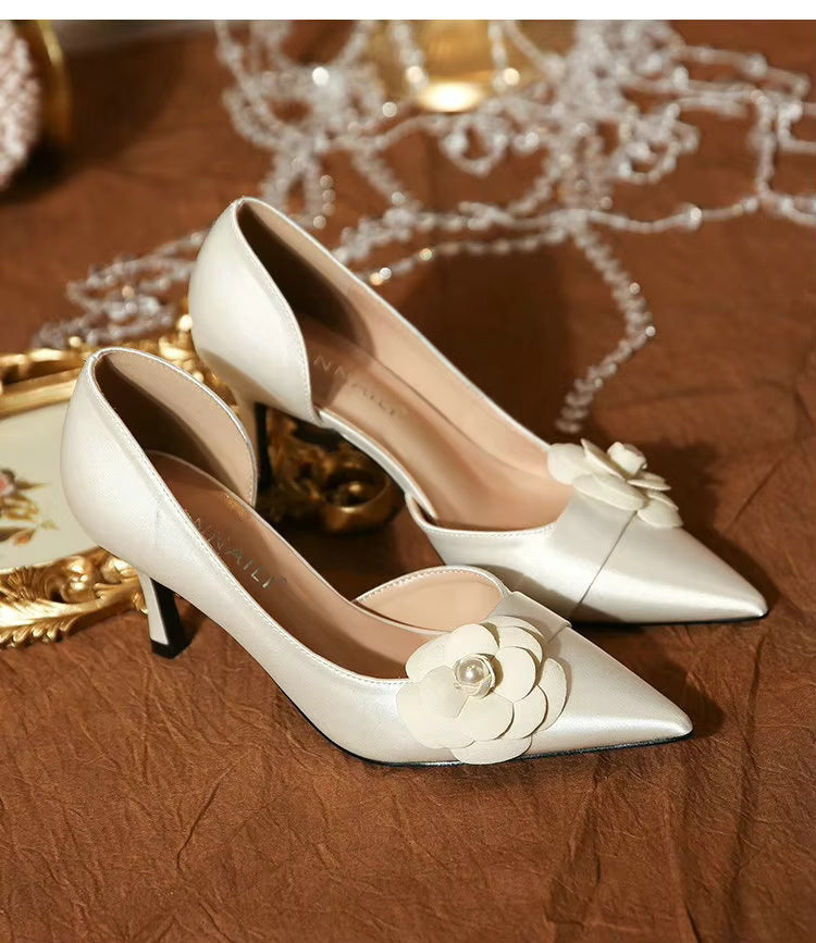Pointy High Heels Fashion French Temperament Bridesmaid Shoes  Pumps