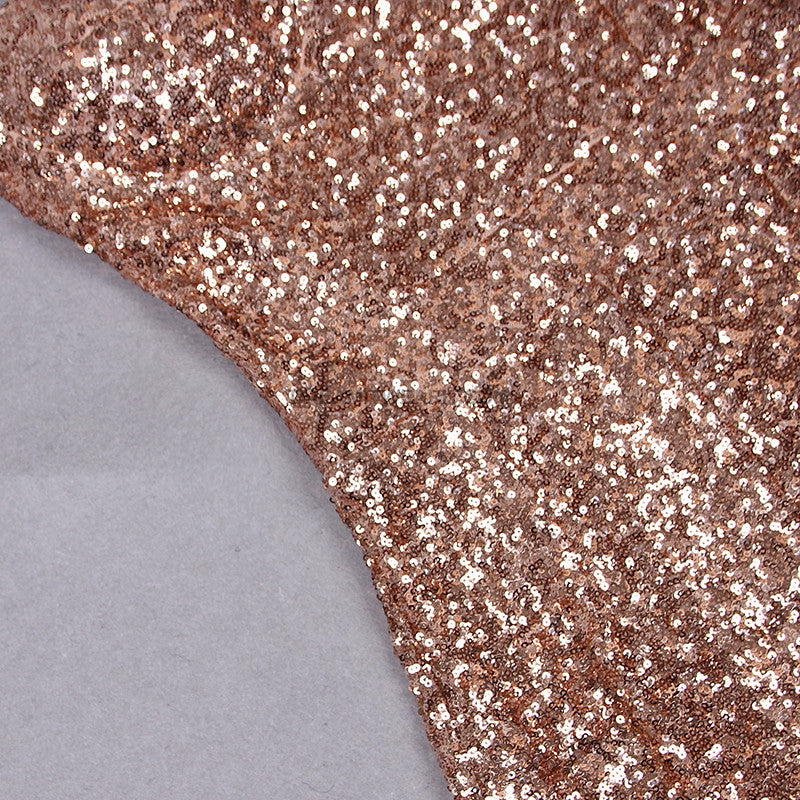 Bustier Sequin Jumpsuit Rose Gold