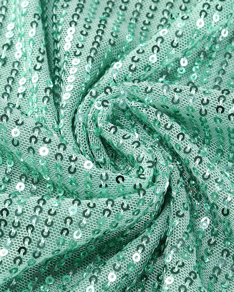 Sequin Corset Maxi Dress Green