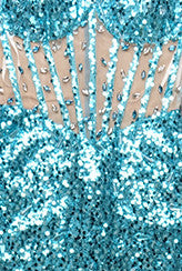 Crystal Sequin Corset Maxi Dress Turquoise