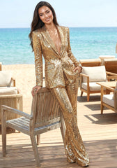 Sequin Suit Gold