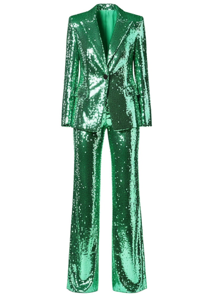 Sequin Suit Green