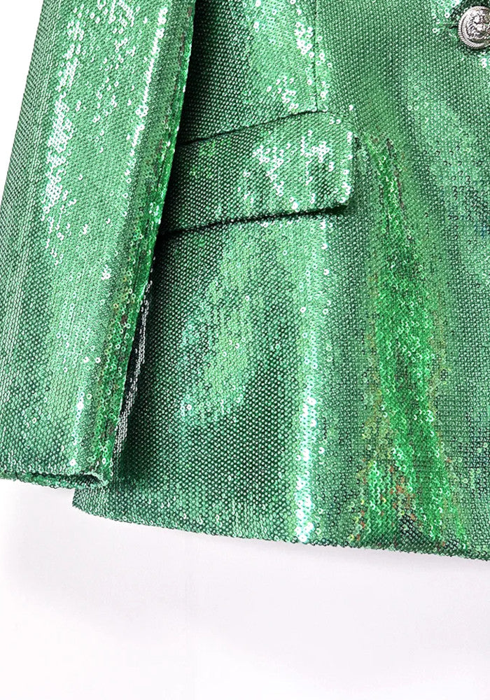 Sequin Suit Green