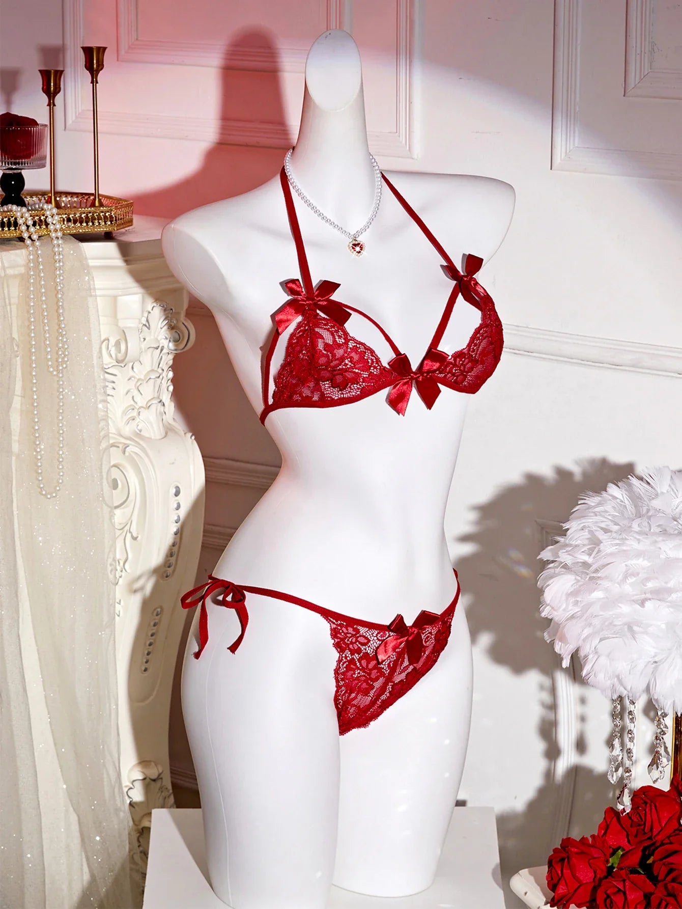 Sexi French Lace Bra And Panty Set Perspective
