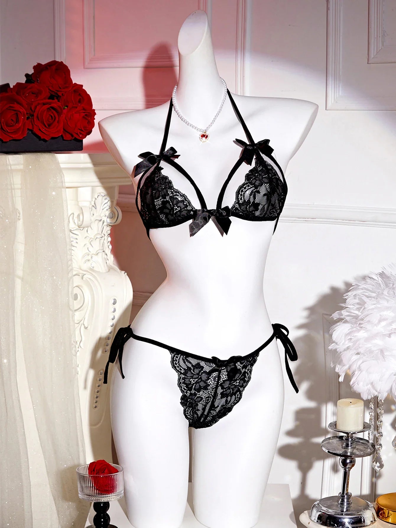 Sexi French Lace Bra And Panty Set Perspective
