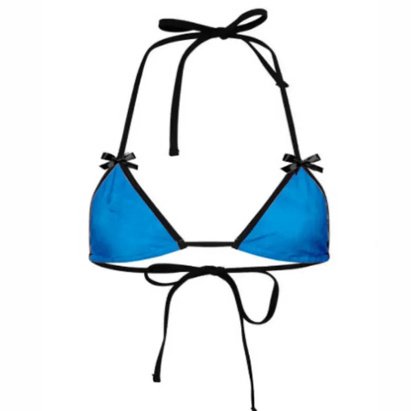 Bikini Bralette Swimsuit Cute Underwear Set with Butterfly Knot Ties Adjustable Straps Fun Lingerie Sleepwear Combo