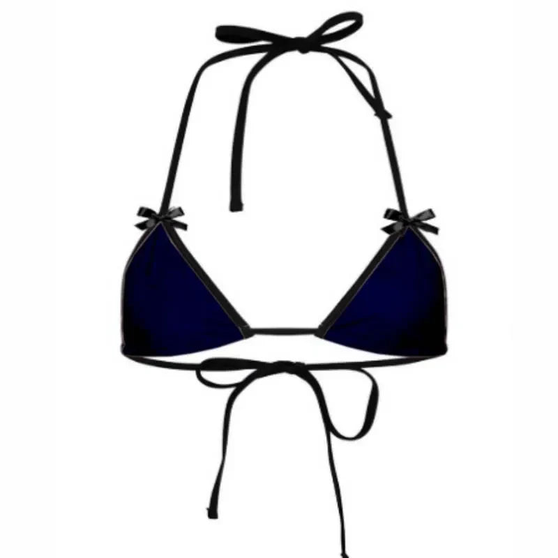 Bikini Bralette Swimsuit Cute Underwear Set with Butterfly Knot Ties Adjustable Straps Fun Lingerie Sleepwear Combo
