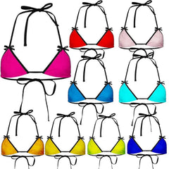 Bikini Bralette Swimsuit Cute Underwear Set with Butterfly Knot Ties Adjustable Straps Fun Lingerie Sleepwear Combo