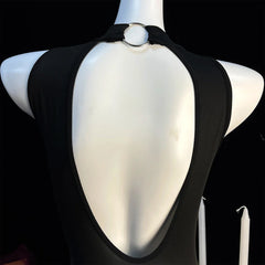 Crotchless Lingerie Hollow Sexiest Bodysuit Erotic Costumes Baby Doll Dress Elastic Porn Underwear Open Crotch Outfit