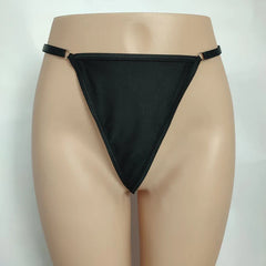 Crotchless Mini Panties Perspective Underwear Ladies Metal Chain Thongs Crotchless BABY Letter Briefs Erotic Lingerie
