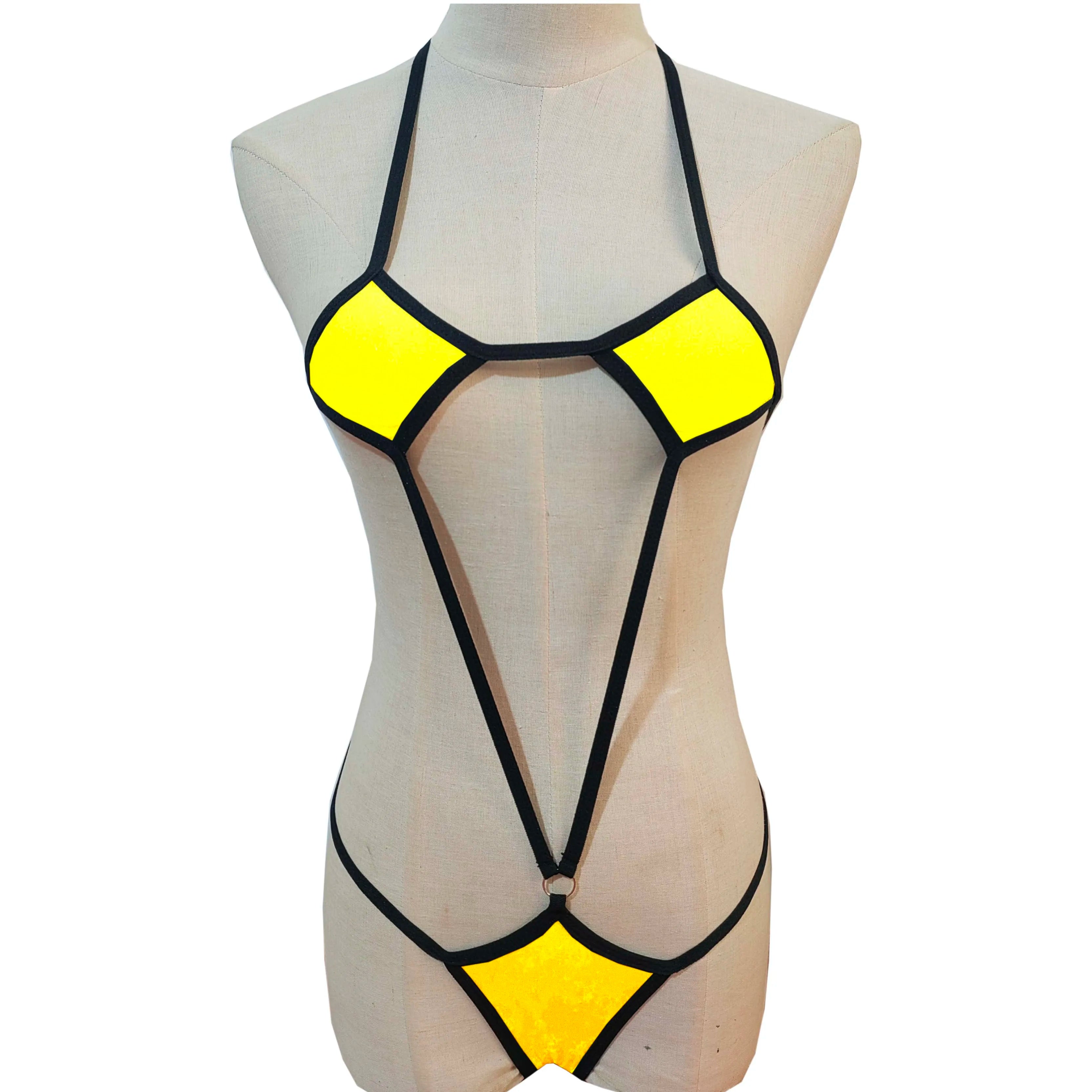 European And American SM Themed Underwear High Elastic One-Piece Swimsuit Bikini Set Cross-Border New Arrival