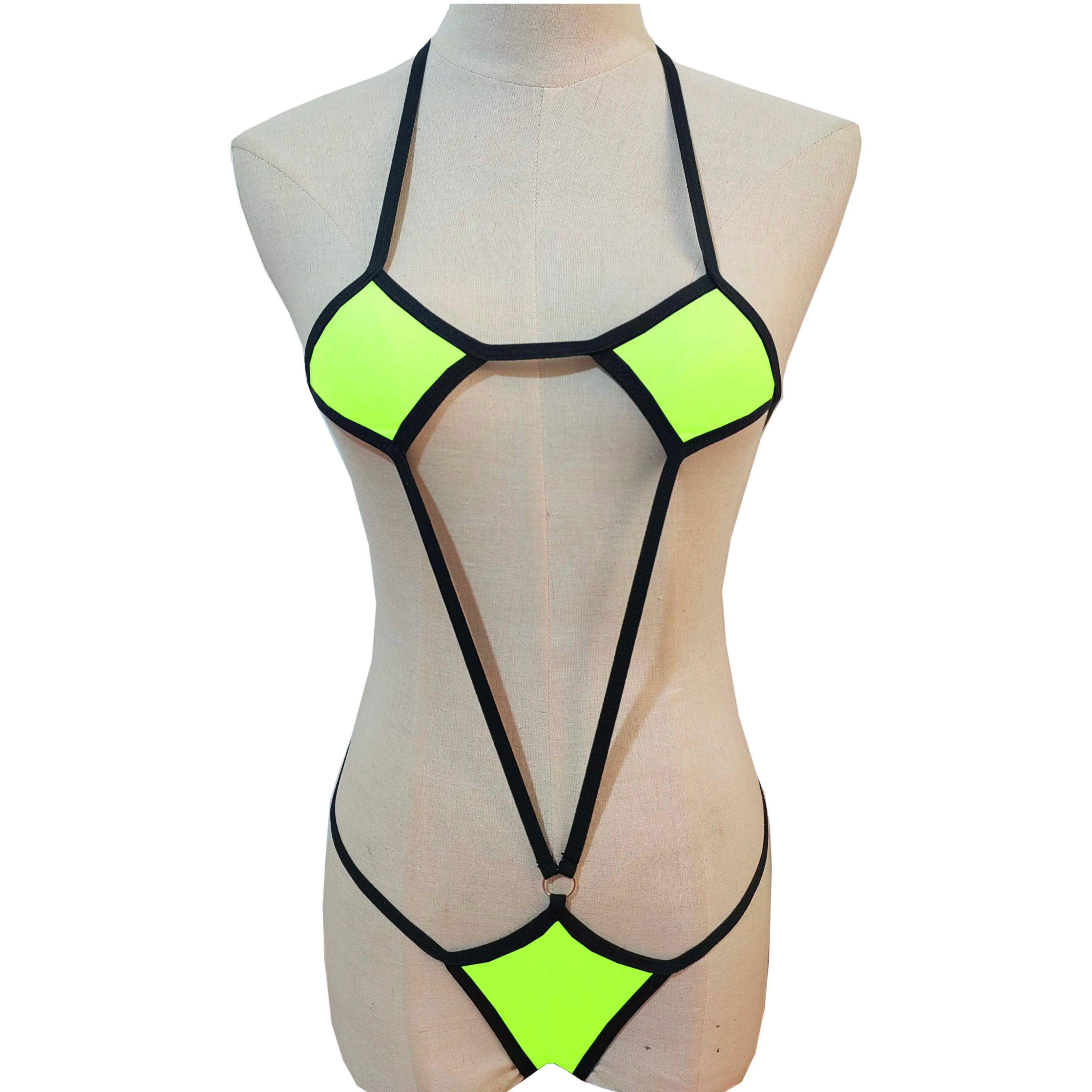 European And American SM Themed Underwear High Elastic One-Piece Swimsuit Bikini Set Cross-Border New Arrival
