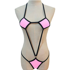European And American SM Themed Underwear High Elastic One-Piece Swimsuit Bikini Set Cross-Border New Arrival