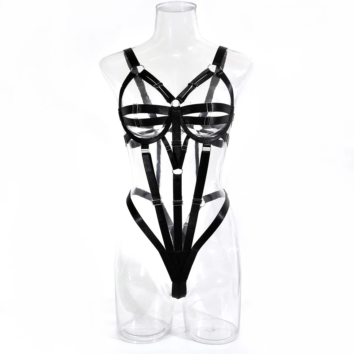 Hollow Out Bandage One Piece Bodysuit Erotic Body Sissy