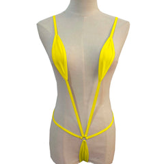 Japanese Style Three-Point One-Piece Swimsuit Deep V Bikini Seductive Underwear Set