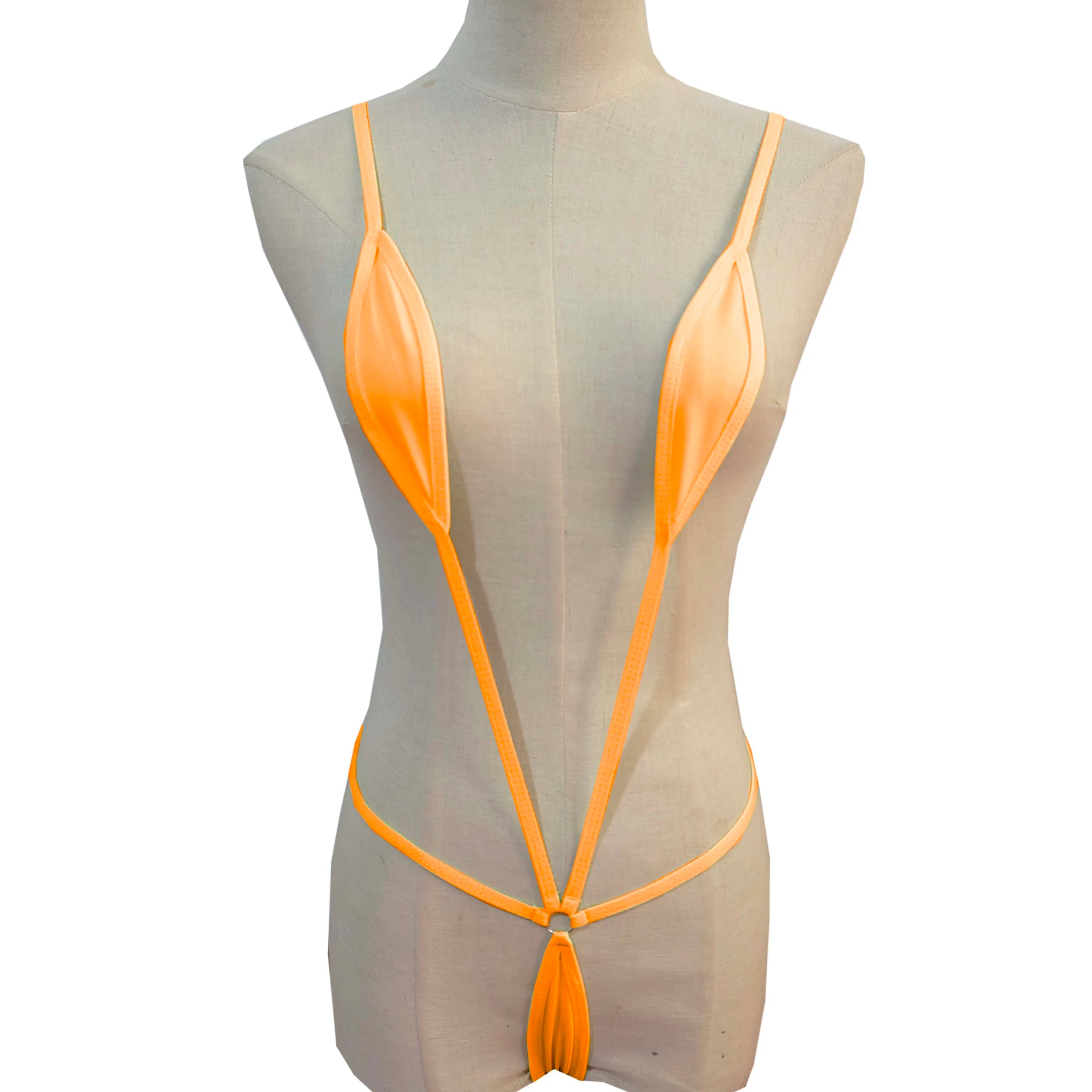 Japanese Style Three-Point One-Piece Swimsuit Deep V Bikini Seductive Underwear Set