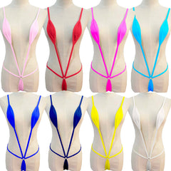 Japanese Style Three-Point One-Piece Swimsuit Deep V Bikini Seductive Underwear Set