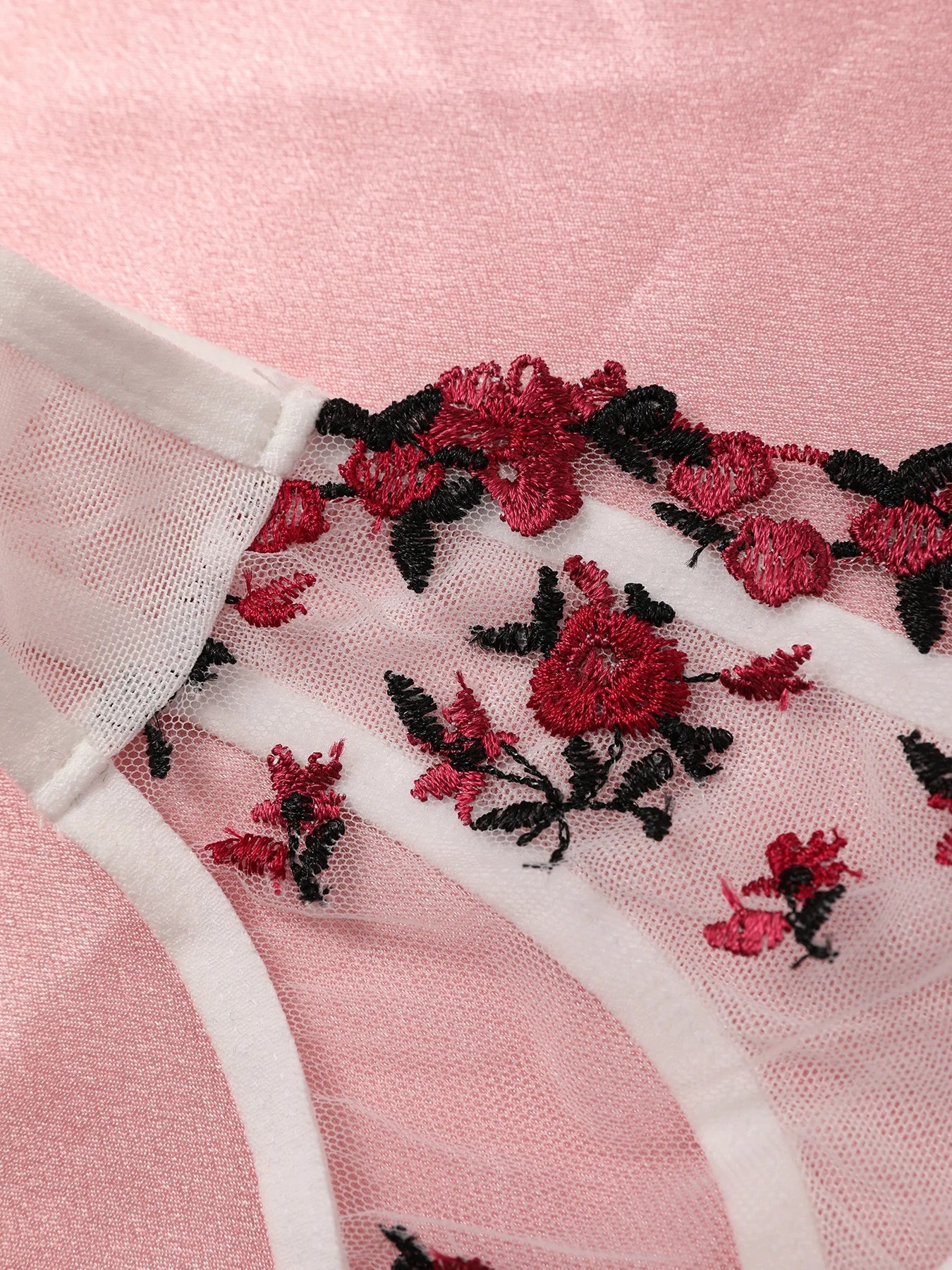 Lace Lingerie Bra And Panty Sets Underwear Flower Embroidery Bralette Set
