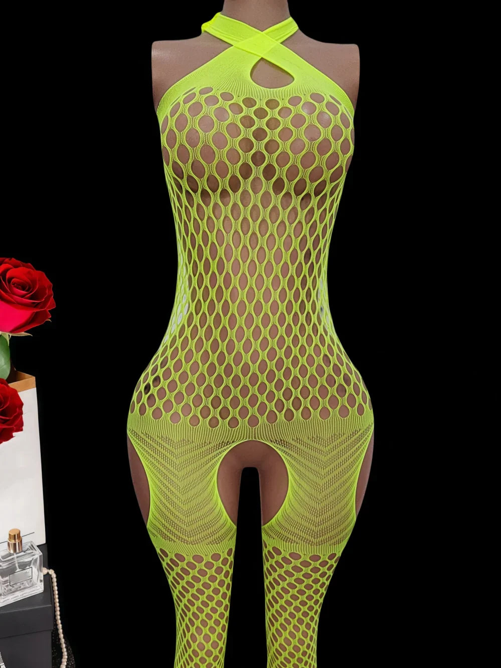 Lingerie Bodystockings Teddy Fishnet Open Crotch Catsuit Mesh Tights Lingerie Mesh Jumpsuit Bodysuit Fit
