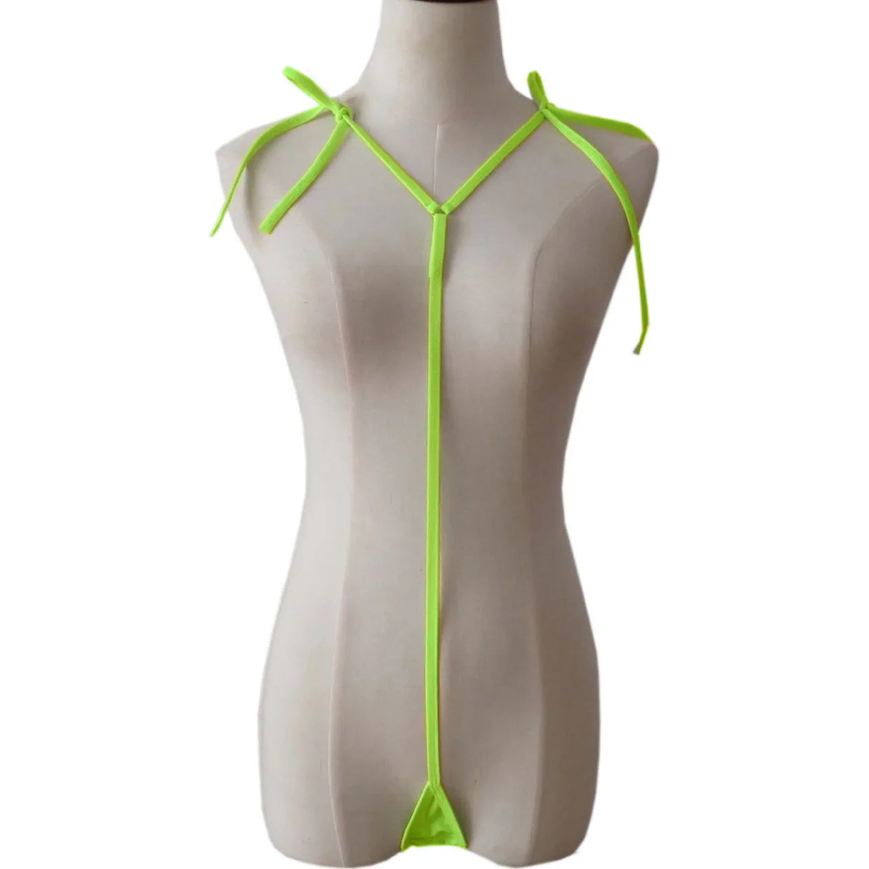 Lingerie  Halter Neck Bikini underwear Set Mini Bikini Open Micro Bra Top Briefs Panties