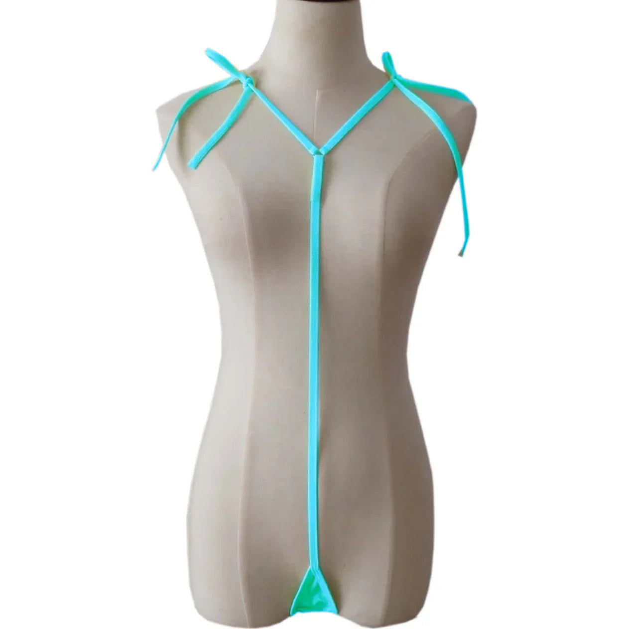 Lingerie  Halter Neck Bikini underwear Set Mini Bikini Open Micro Bra Top Briefs Panties