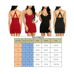 Lingerie Mini Dress Fashion Ladies Sleepwear Lace Silk Satin Nighties See Through Nightwear Nightgowns Pajamas