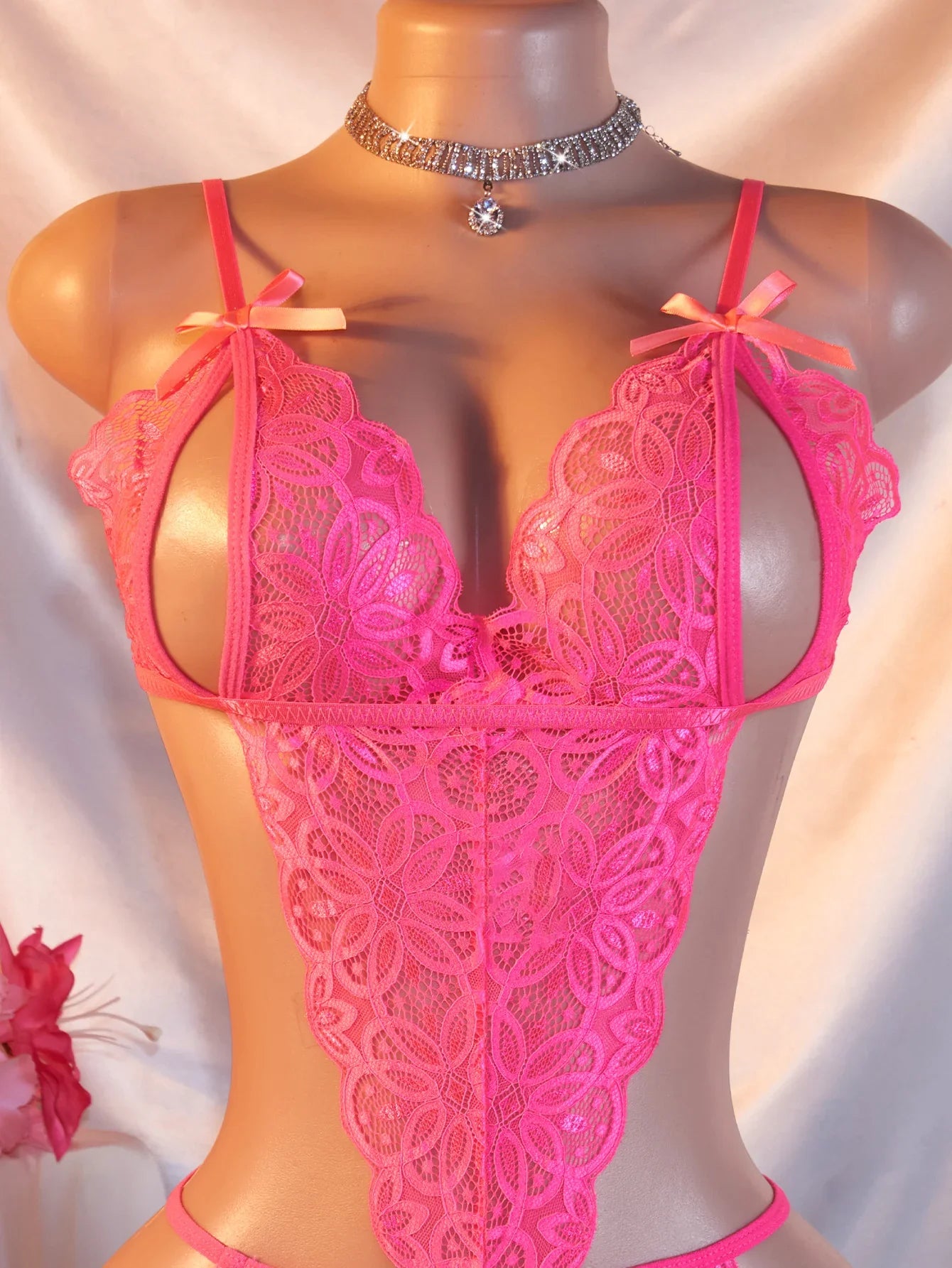 Nightgown Open Bra Crotchless Bodysuit Exotic Teddies Babydoll Underwear One Piece Elegant & Seductive Lingerie