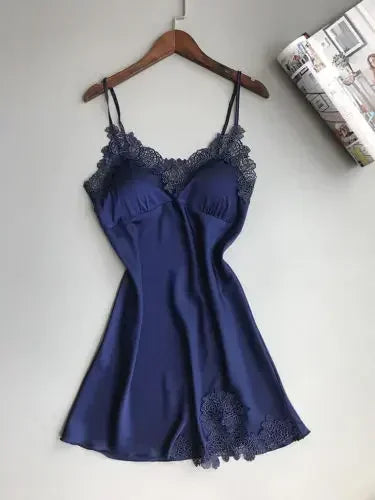 Pajamas Silk Suspender Nightdress Ladies Spring And Summer Ice Silk Thin Halter Home Service Satin Night Dresses