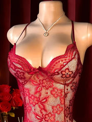Porn Body Lingerie Wedding Night Underwear Open Crotch Babydoll Dress Lace See-through Bodysuit Nighty Exotic Pajamas