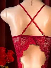 Porn Body Lingerie Wedding Night Underwear Open Crotch Babydoll Dress Lace See-through Bodysuit Nighty Exotic Pajamas