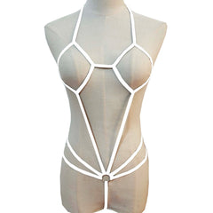 Strapless Mini Bikini Swimwear Set Hollow out Detail Three-Point Lingerie Cross-Border Nightgown with Bowtie