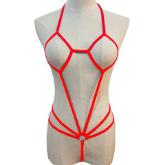 Strapless Mini Bikini Swimwear Set Hollow out Detail Three-Point Lingerie Cross-Border Nightgown with Bowtie