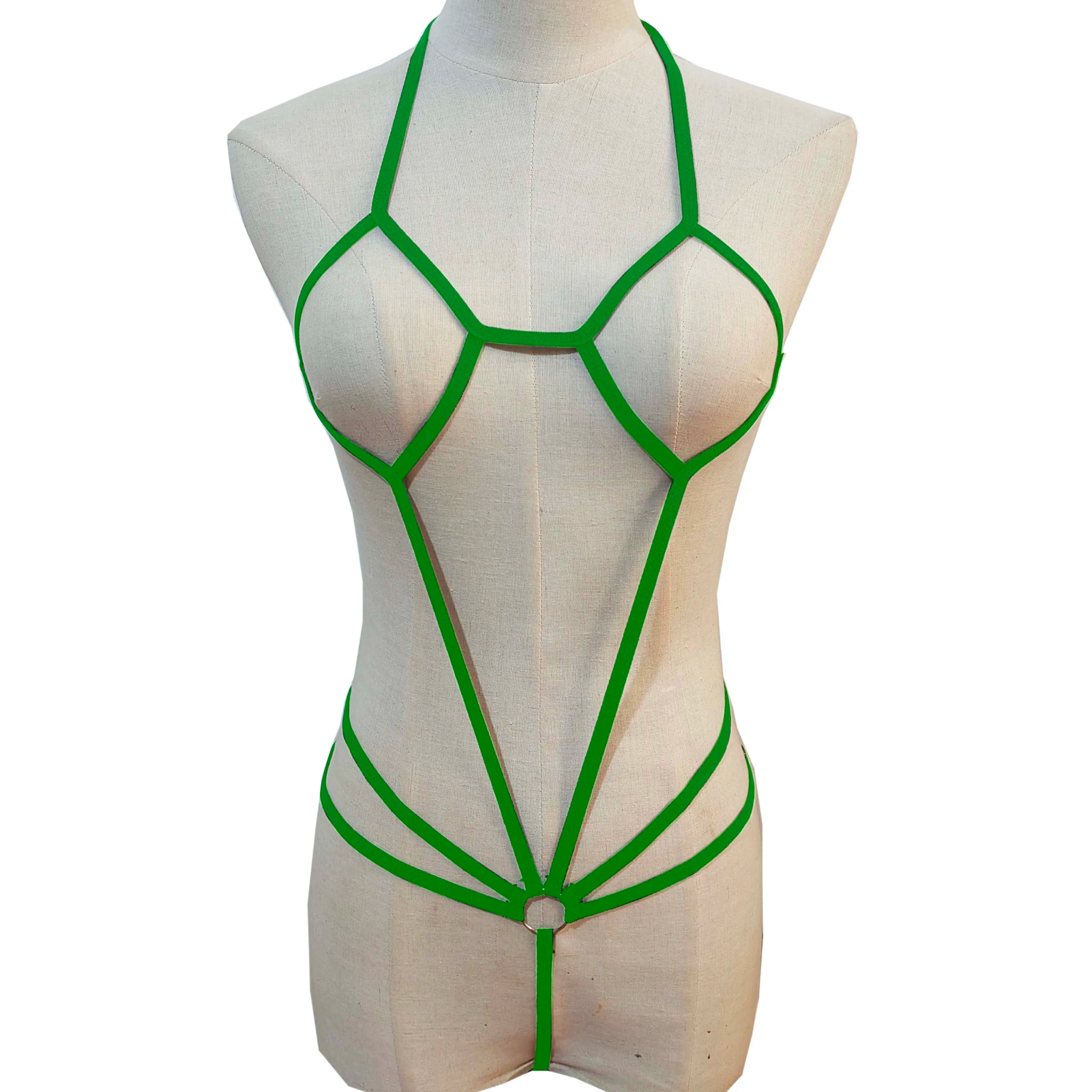 Strapless Mini Bikini Swimwear Set Hollow out Detail Three-Point Lingerie Cross-Border Nightgown with Bowtie