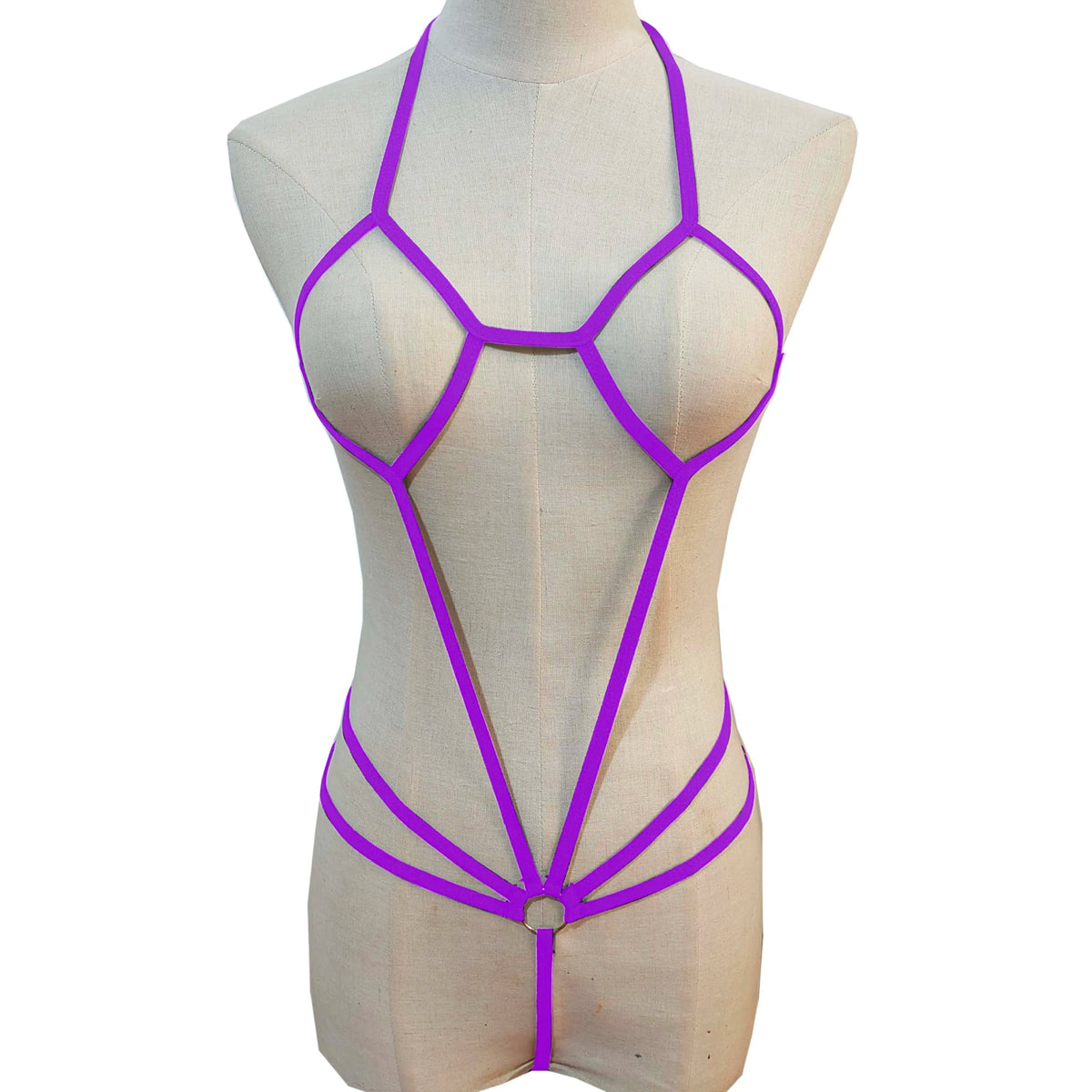 Strapless Mini Bikini Swimwear Set Hollow out Detail Three-Point Lingerie Cross-Border Nightgown with Bowtie