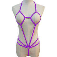Strapless Mini Bikini Swimwear Set Hollow out Detail Three-Point Lingerie Cross-Border Nightgown with Bowtie