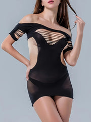 Temptation Low Cut Backless Waist Exposed Elastic Body Suit Butt Covering Seductive Uni