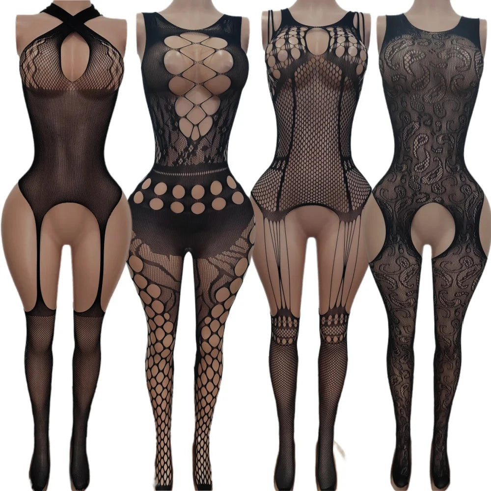 lingerie hollow teddy open crotch teddy bodysuit intimate sleepwear