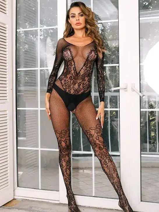 lingerie intimate black mesh open crotch teddy underwear bodystockings erotic bodysuit sleepwear nightgown