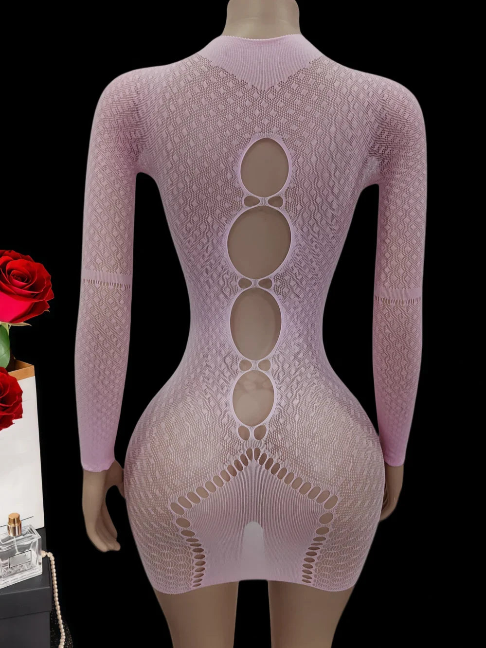 lingerie intimate pink hollow underwear erotic dresses costumes nightgown fashion gifts