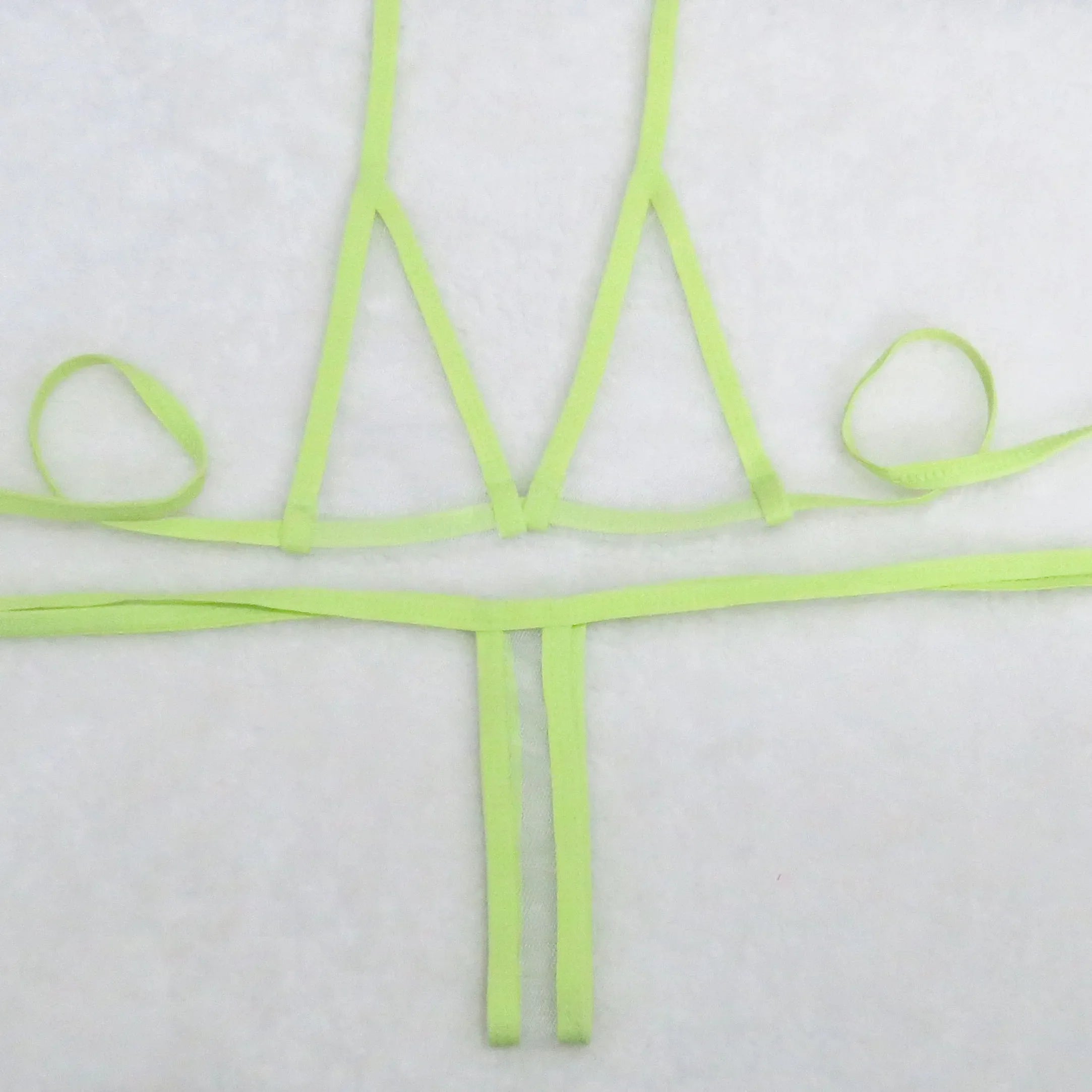 lingerie three-piece bikini thongs low-rise thong ultra-thin panties mesh T-back tie lingerie