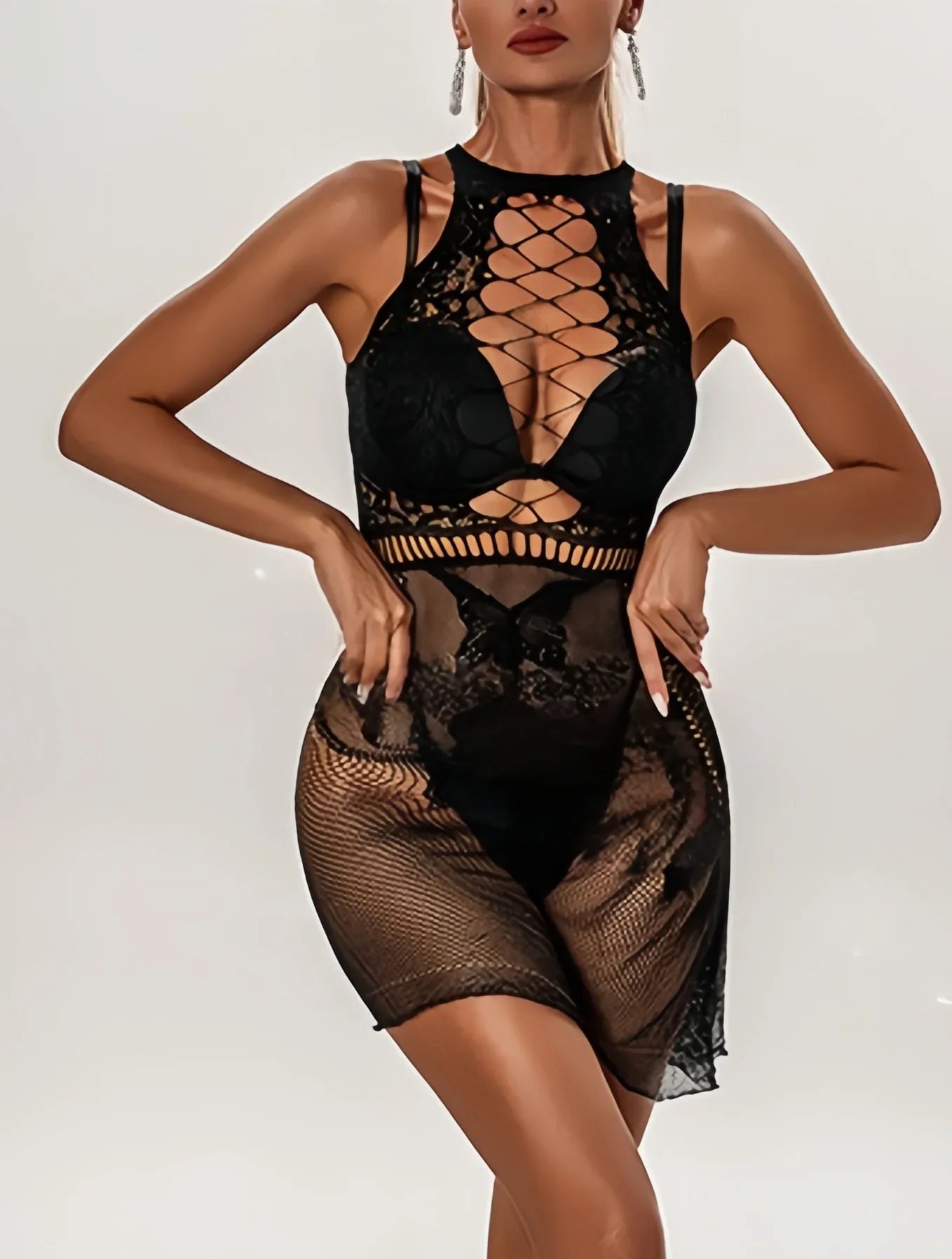 lingerie intimate erotic dresses hollow black and purple underwear nightgown sleepwear