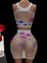 lingerie rhinestone top and skirt costumes sets erotic underwear nightgown Elastic tight fitting intimate