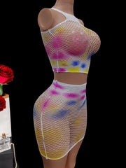 lingerie rhinestone top and skirt costumes sets erotic underwear nightgown Elastic tight fitting intimate