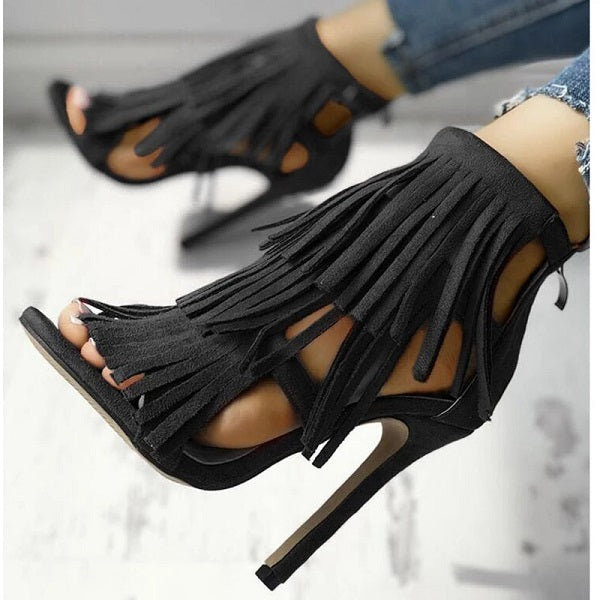 Shoes Sexy High Heels Back Zip Sandal