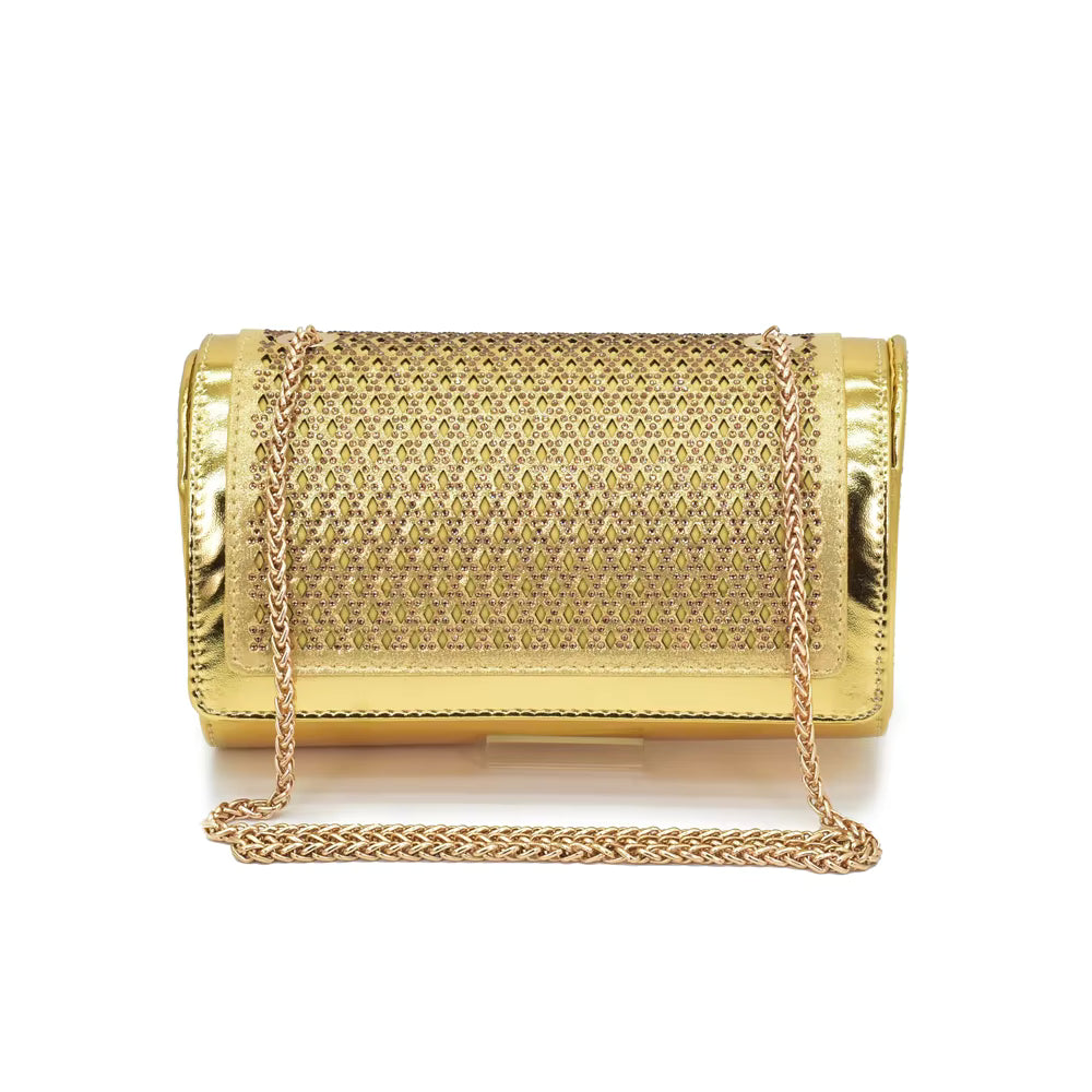 Shoes and Bags Set with Rhinestone Elegant Heeled Pumps