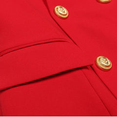 Sleeveless Blazer Dress Red