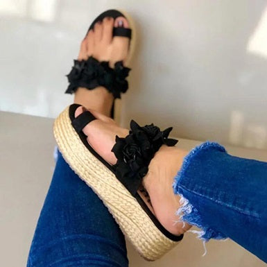 Slide Sandals Fancy Straps Sling Backs