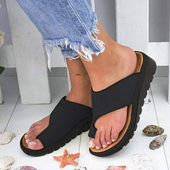 Slip-On Style Open-Toed Sandals Rubberized Soles