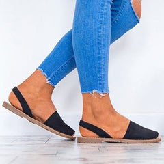 Slip-on Sandals with Open Toes and Heels