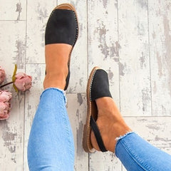 Slip-on Sandals with Open Toes and Heels